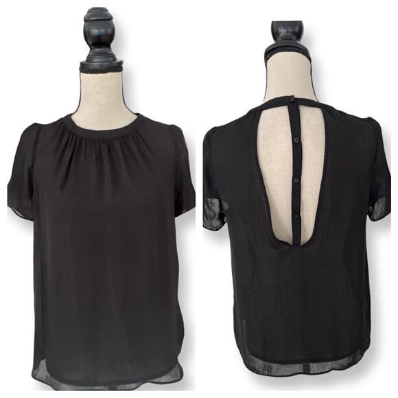 Sandro Black Backless Blouse Size 1 US S / 05 - Picture 1 of 5